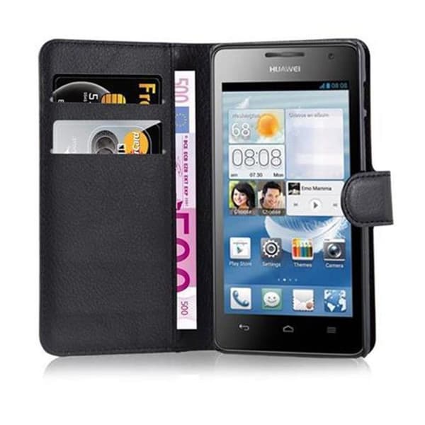 Etui för Huawei ASCEND G526 i JET BLACK Svart