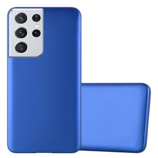 Fodral till Samsung Galaxy S22 ULTRA Skal i METALLIC BLUE Fodral Skydd Silikon TPU Fodral matt