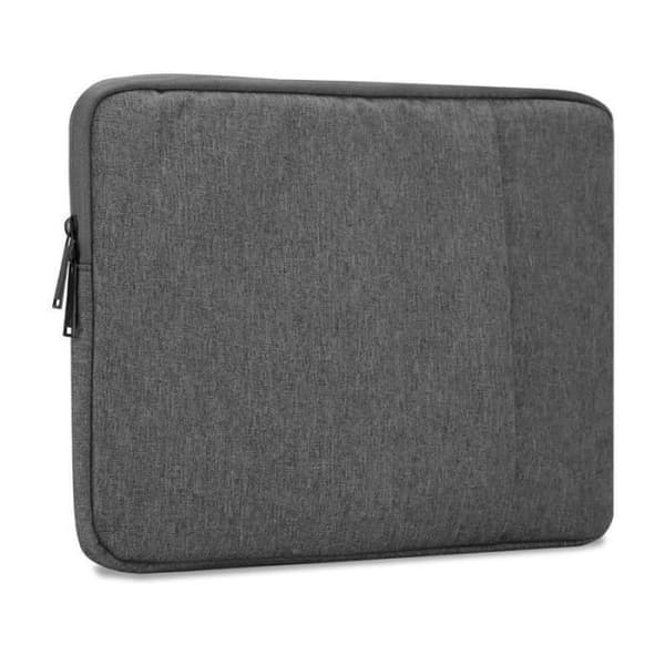 Skyddsväska i tyg med sammetfoder för laptop och surfplatta 13,3 tum i MÖRKGREY.