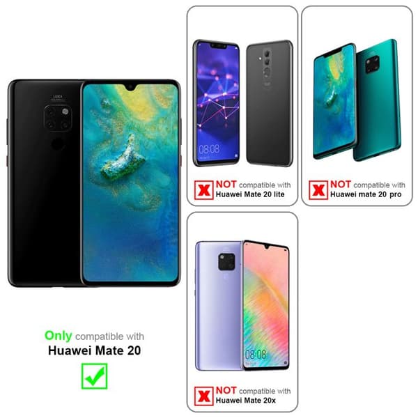 Fodral med lock för Huawei MATE 20 Plånbok i KLASSISK SILVER Stötsäker Grå