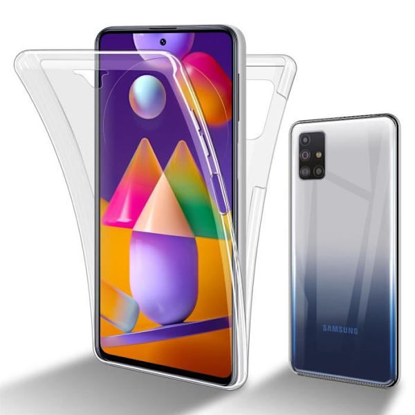 Cadorabo Fodral för Samsung Galaxy M31s i Transparent Fodral 360° Helkroppsskydd Skärmskydd