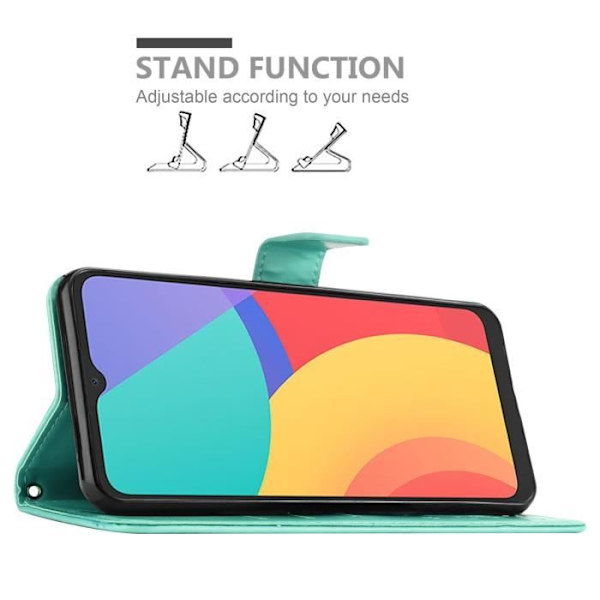 Fodral till Alcatel 1S 2021 / 3L 2021 - CADORABO - Turkos - Imiterat läder - Mjukt - Magnetisk Turkos