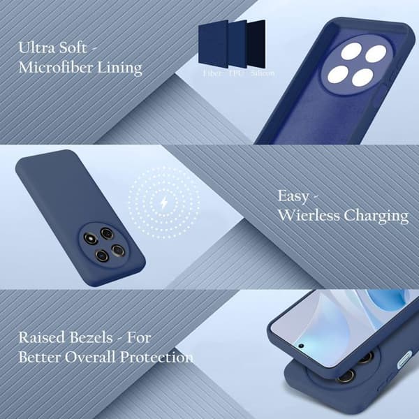 Skyddande stötsäker skal för Huawei NOVA 13i i LIQUID BLUE Blå