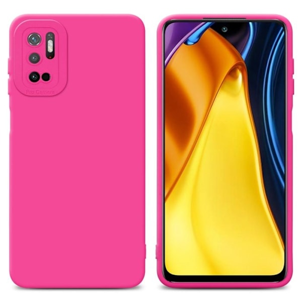 Coque för Xiaomi RedMi NOTE 10 5G / POCO M3 PRO 5G i FLUID HOTPINK Fodral Etui Case Cover i flexibel TPU-silikon Skydd Rosa