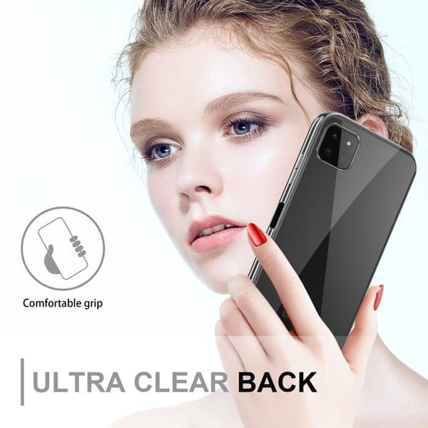 Transparent skydd för Samsung Galaxy A22 5G, helskydd Vit