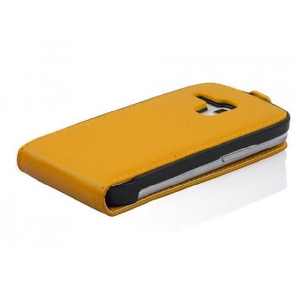 Fodral till Samsung Galaxy S3 MINI i GUL Fodral Skyddsskydd Flip i slätt konstläder Plånbok