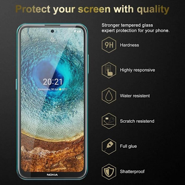Skärm i härdat glas för Nokia X10 / X20 skyddsfilm i HÖGT TRANSPARENT härdat härdat glas Transparent