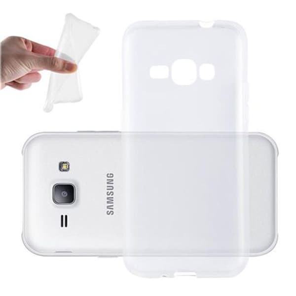 Transparent stötsäker silikonfodral för Samsung Galaxy TREND 3 Vit