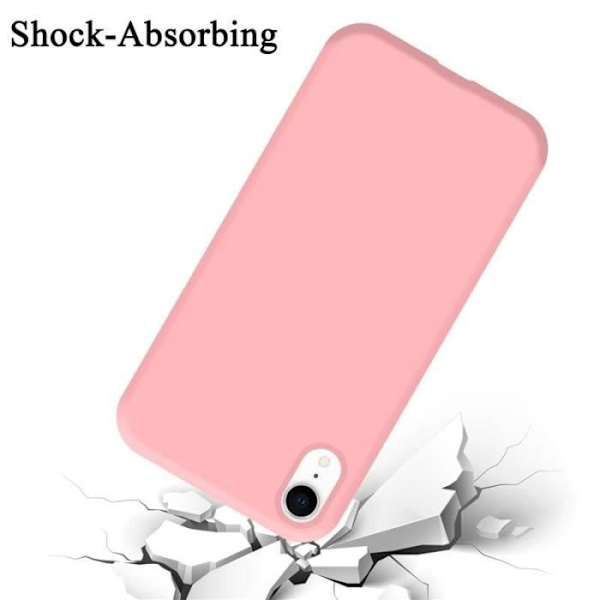 Telefonfodral - CADORABO - iPhone XR - Flexibel TPU-silikon - Optimal skydd - Tunn och lätt design Rosa