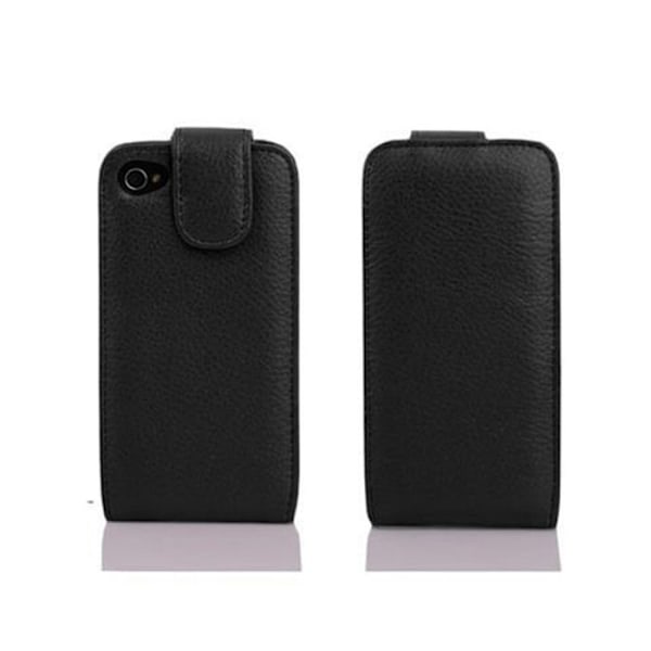 Skal för Apple iPhone 4 / 4S Fodral i SJUTS HOLK Skydd Flip i konstläder med kortfack Svart