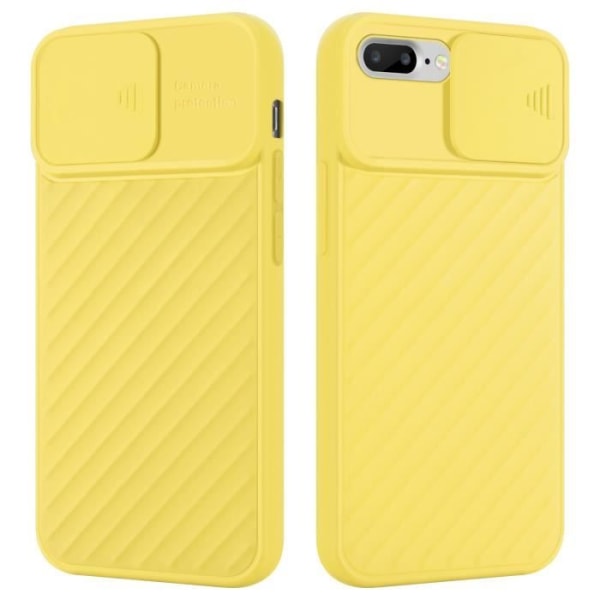 Cadorabo Fodral för Apple iPhone 7 PLUS / 7S PLUS / 8 PLUS i Matt Gul Silikon TPU-skal och kameraskydd Gul