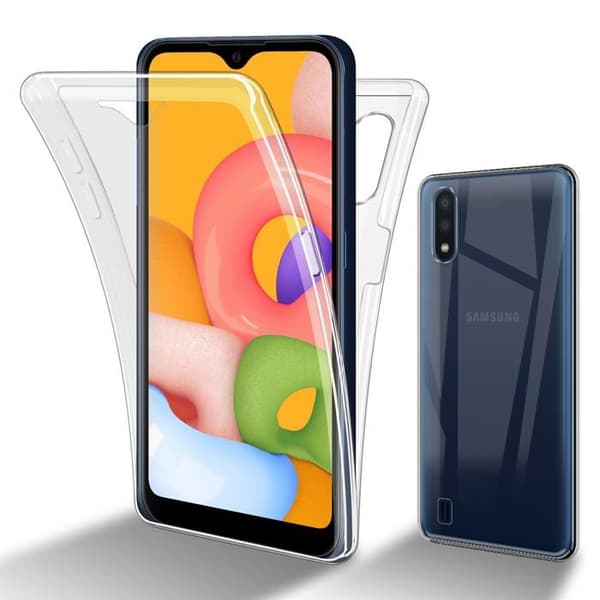 Transparent skydd för Samsung Galaxy A01 Vit