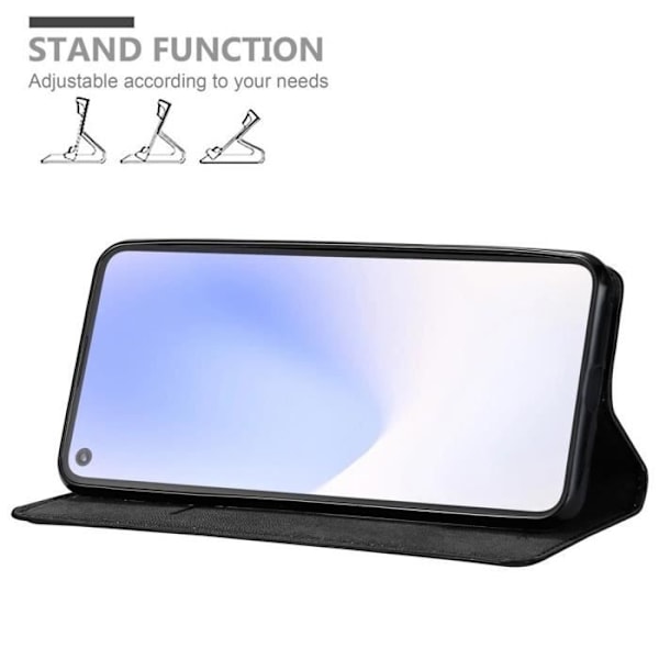 Fodral för Google PIXEL 5 XL i NIGHT BLACK Cadorabo Cover Protection magnetisk stängning NATTSVART