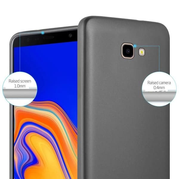 Skyddsfodral för Samsung Galaxy J4 PLUS Skyddsfodral i MATTS GRÅ METALLISK design Grå