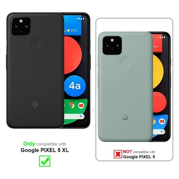 Fodral för Google PIXEL 5 XL i NIGHT BLACK Cadorabo Cover Protection magnetisk stängning NATTSVART