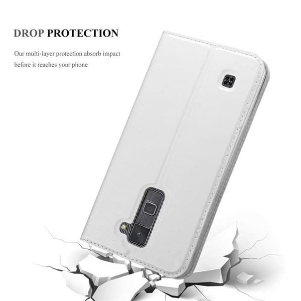 Fodral med lock för LG STYLUS 2 Plånbok i KLASSISK SILVER Stötsäker Grå