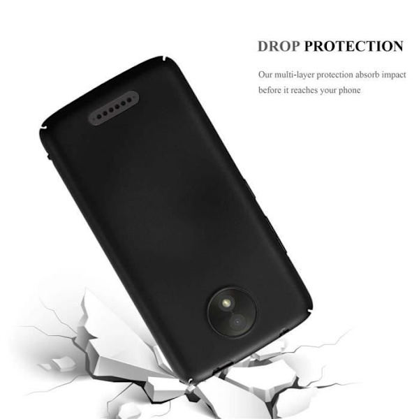 Coque - CADORABO - MOTO C - Metallisk - Stötskydd - Elegant design Svart