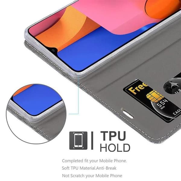 Skyddsfodral för Samsung Galaxy A21 i LJUST GRÅ BRUN Stötskyddande Etui Grå