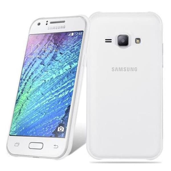 Transparent stötabsorberande silikonfodral för Samsung Galaxy J1 ACE Vit