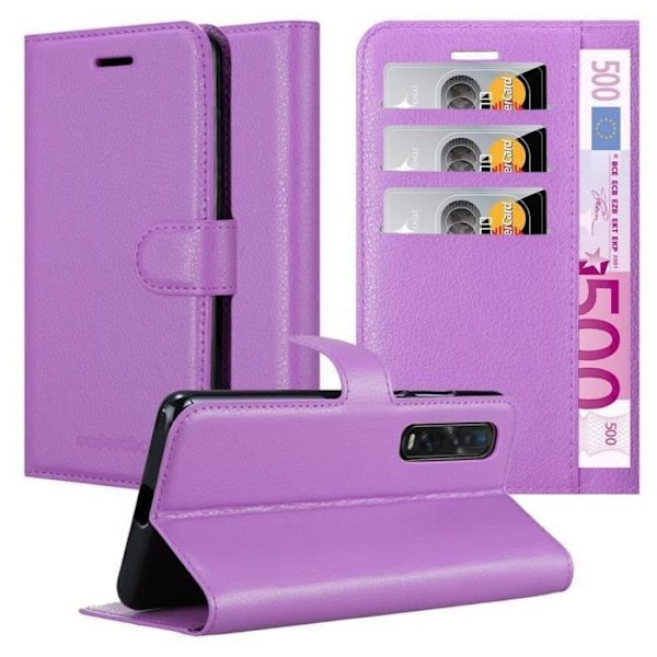 Etui för Oppo FIND X2 PRO - CADORABO - Orchidé Violett - Kunstläder - Magnetisk stängning - Ställfunktion Orkidévioler