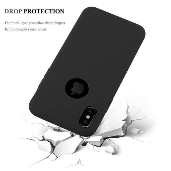 Skyddsfodral för iPhone XS MAX CANDY SVART Stötsäker Silikon Svart