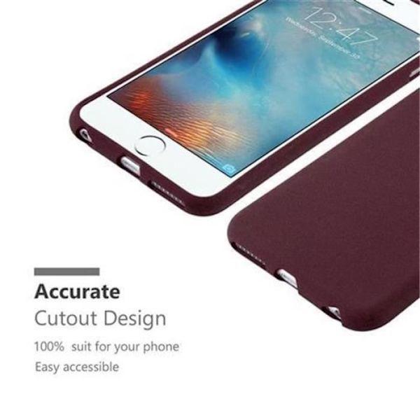 Apple iPhone 6 - iPhone 6S-fodral i LILAC BORDEAUX FROST från Cadorabo (FROST Design) Ultratunt mjukt silikon TPU-gelskydd
