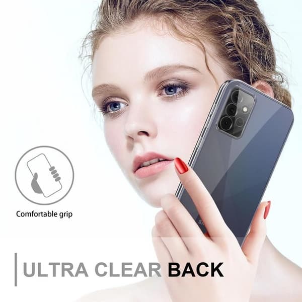 Transparent skydd för Samsung Galaxy A72 4G / 5G, helskydd Vit