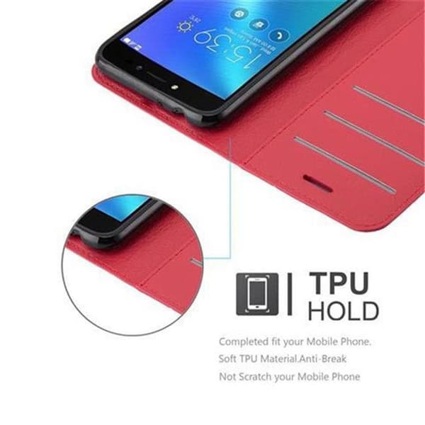 Fodral för Asus ZenFone LIVE / 3 GO i KIRSCHRÖD Röd
