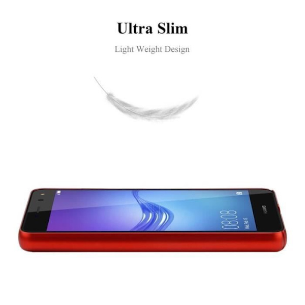 Coque - CADORABO - Huawei Y6 2017 - Skydd 360° - Antiglid - Lätt Röd