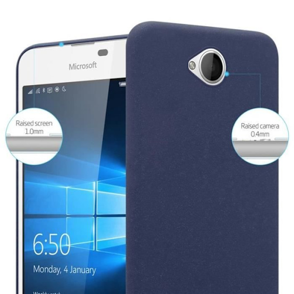 Coque - CADORABO - Nokia Lumia 650 - Hårt Skydd - Matt Design - Blå Färg Blå