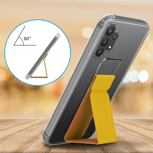 Fodral för Samsung Galaxy A32 5G Fodral i GUL Flexibelt TPU silikonskydd med hållare och stativfunktion Gul