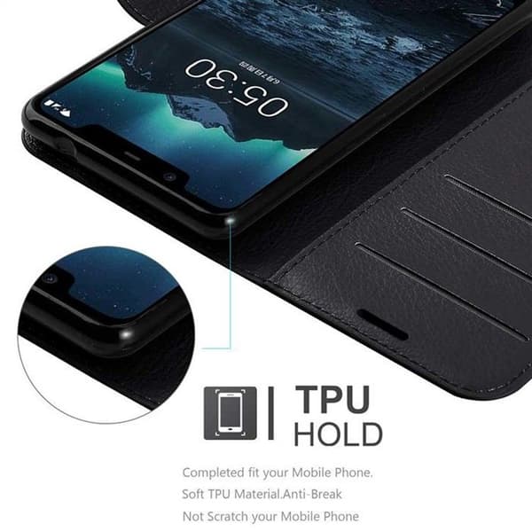 Etui för Nokia 5.1 i JETSVART Svart
