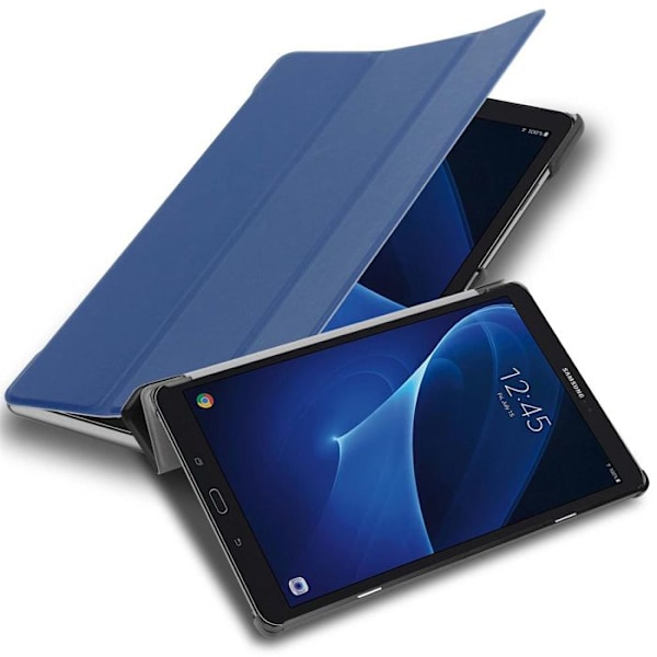 Etui för Samsung Galaxy Tab A 2016 - Cadorabo - 360° skyddshölje - Automatisk väckning - Syntetiskt läder - Mörkblå Blå