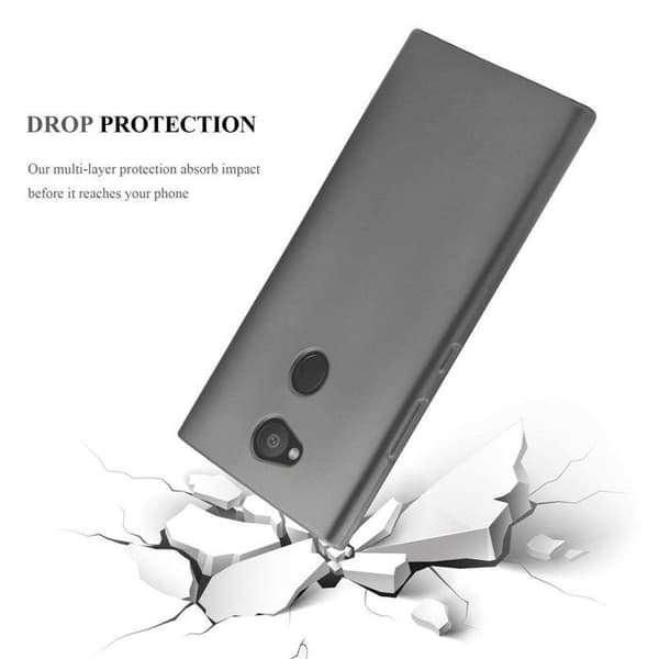 Skyddsfodral för Sony Xperia L2 Skyddsfodral i MATTS GRÅ METALLISK design Grå