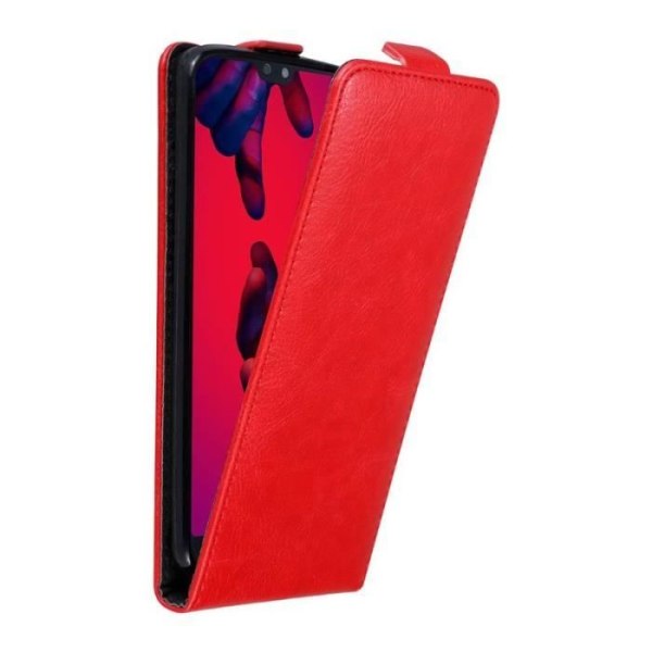 Cadorabo fodral till Huawei P20 PRO - i rött - Skyddsfodral i Flip-stil med magnetlås