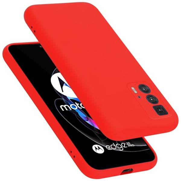 Fodral till Motorola EDGE 20 PRO / EDGE S PRO Skal i LIQUID RED Fodral Skydd i silikon TPU mobiltelefon Röd