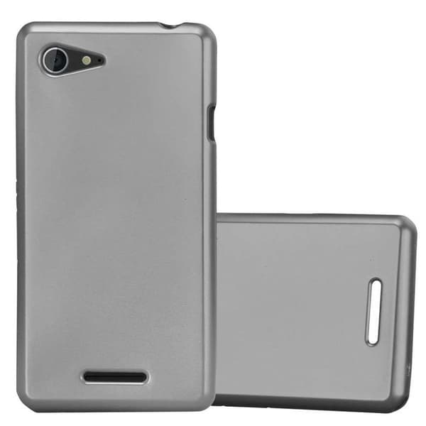 Skyddsfodral för Sony Xperia E3 Skyddsfodral i MATTS GRÅ METALLISK design Grå