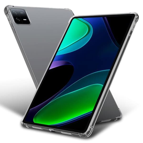 Transparent stötsäker silikonfodral för Xiaomi Pad 6 Pro Vit