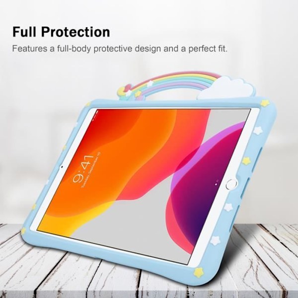 Etui för surfplatta - CADORABO - Regnbåge Nr. 2 - TPU-skydd - Praktiskt stöd - Färgglad design Regnbåge