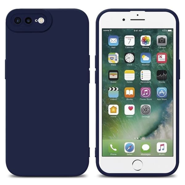 Skyddsfodral för iPhone 7 PLUS / 7S PLUS / 8 PLUS i MÖRKBLAK VÄTSKEFÖRPACKNING Stötsäker Blå