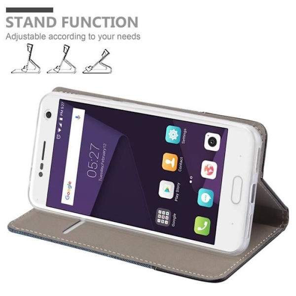 Cadorabo Fodral för ZTE Blade V8 i MÖRKBLÅ SVART