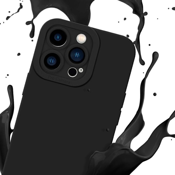 Fodral till Apple iPhone 14 PRO MAX i FLUID BLACK Fodral Skal i flexibelt TPU silikonskydd Svart