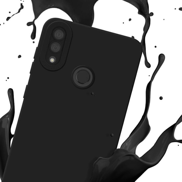 Skyddsfodral för Huawei Y7 2019 / Y7 PRIME 2019 i FLUID SVART Fodral Etui Case Cover i flexibelt TPU-silikon Skydd Svart