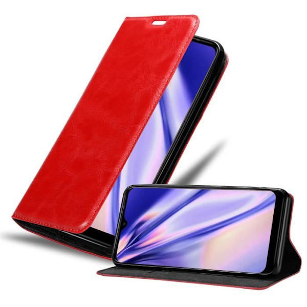 Mobilfodral - CADORABO - WIKO Y81 - Röda Äpplet - Magnetisk stängning - Mjuk ÄPPELRÖD