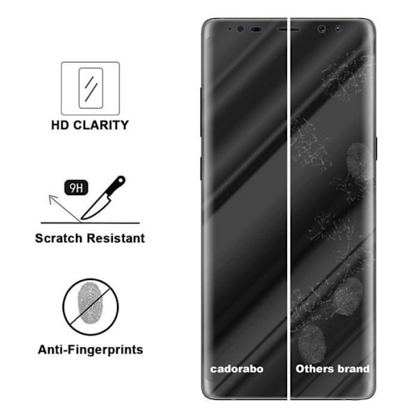 Cadorabo skyddsfilm kompatibel för Samsung Galaxy NOTE 8 in - Härdat skärmskydd i glas Retail Transparent