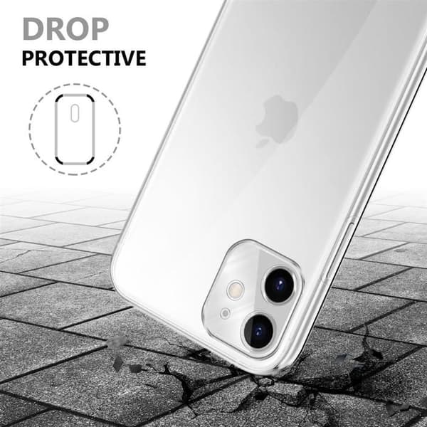 Transparent skydd för iPhone 11, helskydd Vit