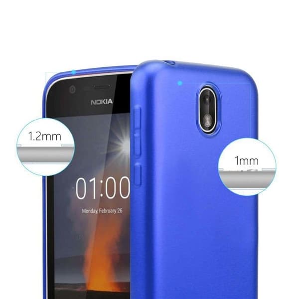 Skyddsfodral för Nokia 1 2018 Skyddsfodral i MATTE METALLBLÅ Design Blå