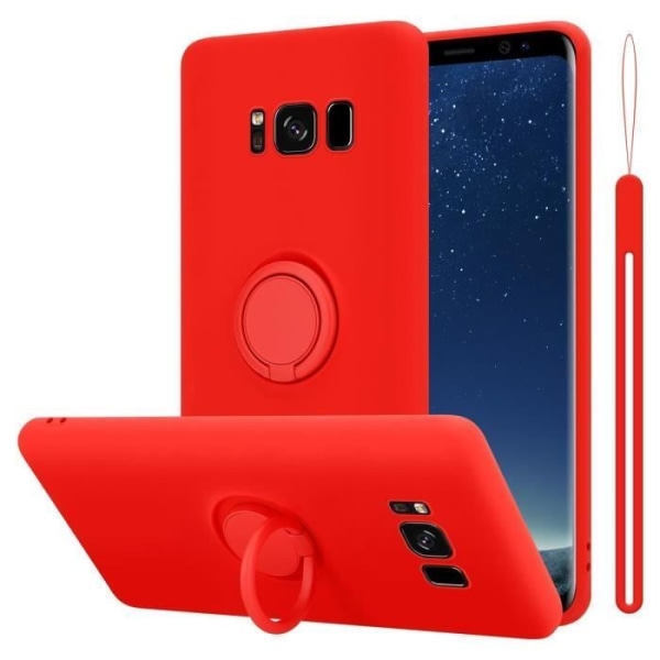 Fodral till Samsung Galaxy S8 i LIQUID Red Cadorabo Cover Protection i TPU-silikon