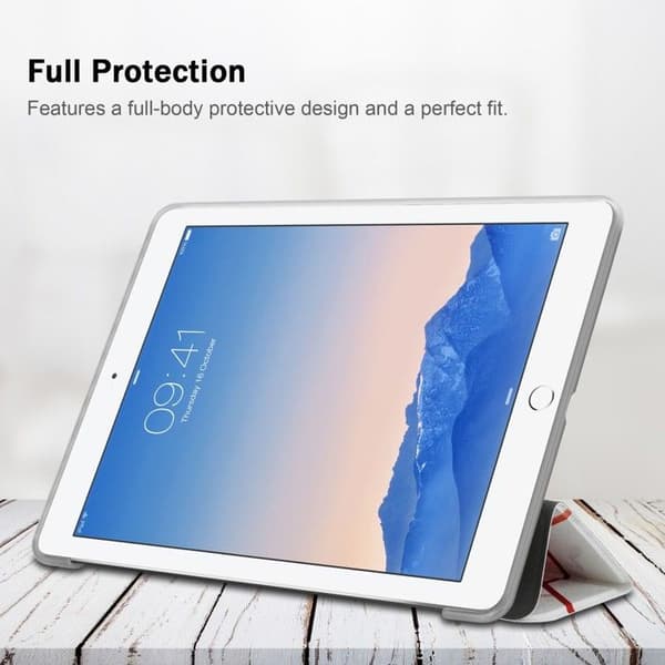 Fodral för iPad 2 / 3 / 4 Flip-skal i Rosa Marmor Skydd Vit