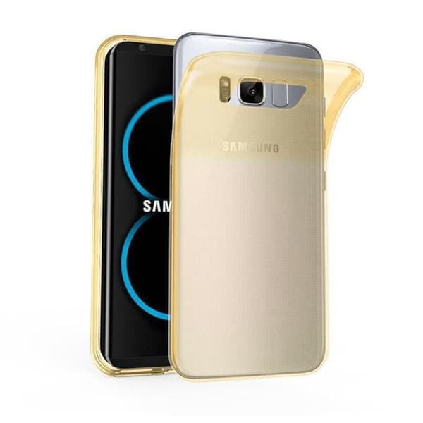 Transparent stötsäker silikonfodral för Samsung Galaxy S8 Gul